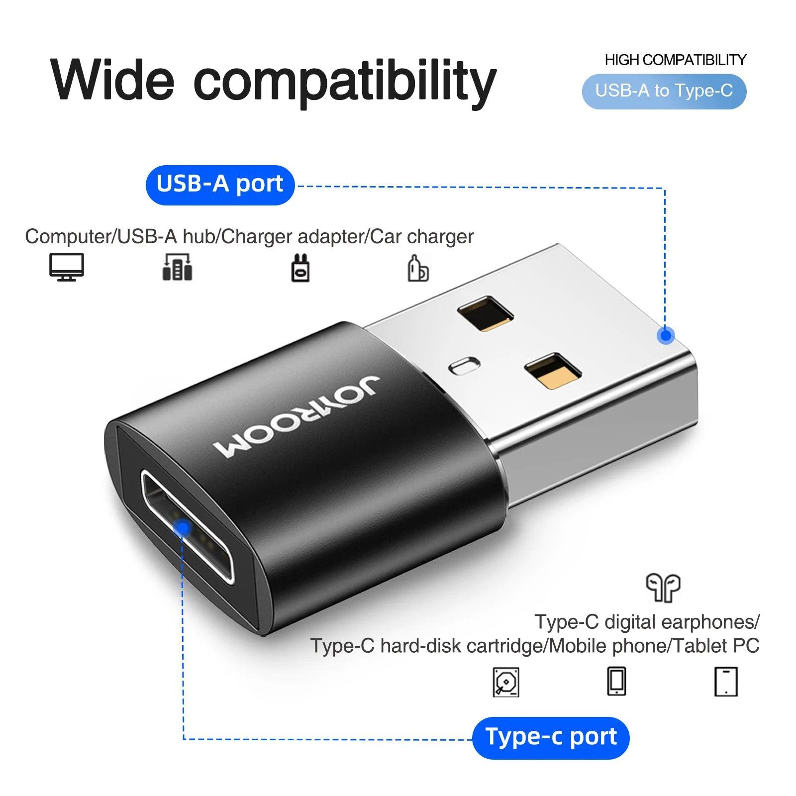 Joyroom USB to USB-C Adapter - Black