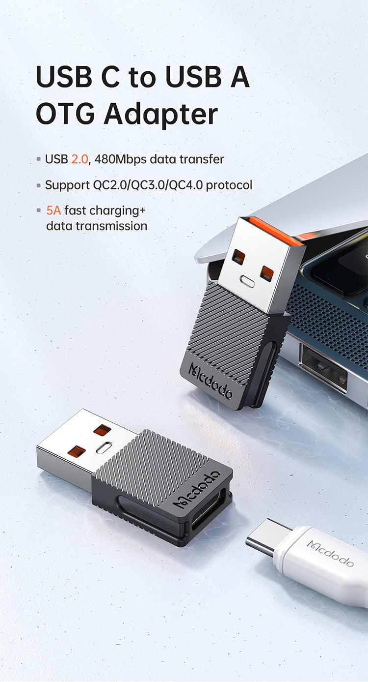 Mcdodo Type C to USB A 2.0 Converter 5A Fast Charge & Data Transfer