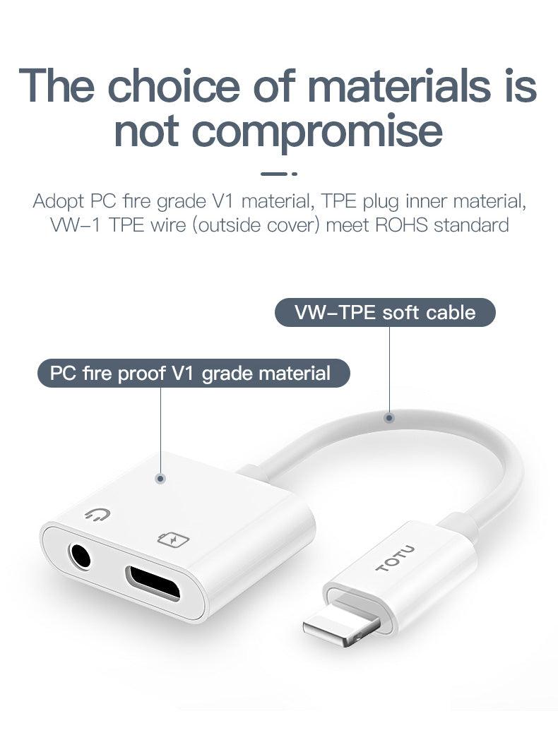 TOTU Glory series dual lightning audio converter