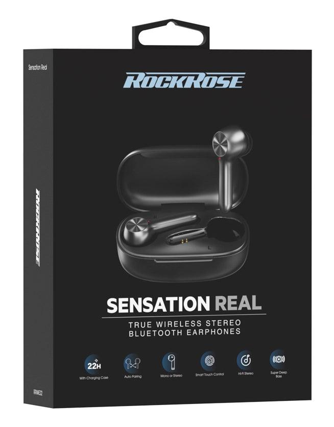 Rockrose Sensation Real Bluetooth Sweatproof In ear Headphones - Black