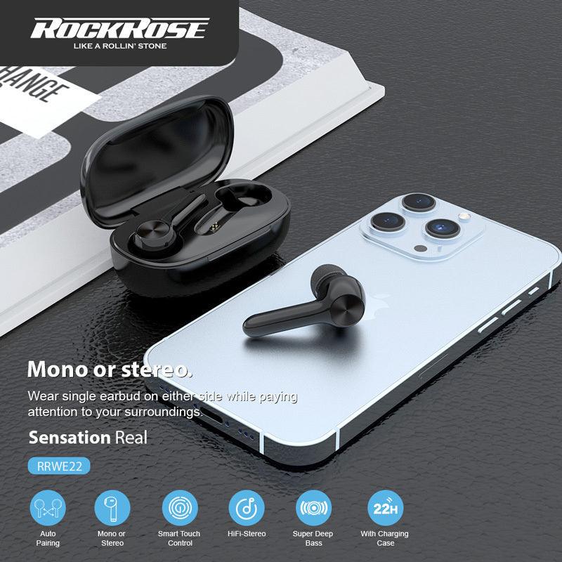 Rockrose Sensation Real Bluetooth Sweatproof In ear Headphones - Black