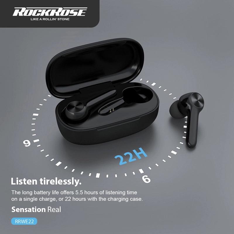 Rockrose Sensation Real Bluetooth Sweatproof In ear Headphones - Black