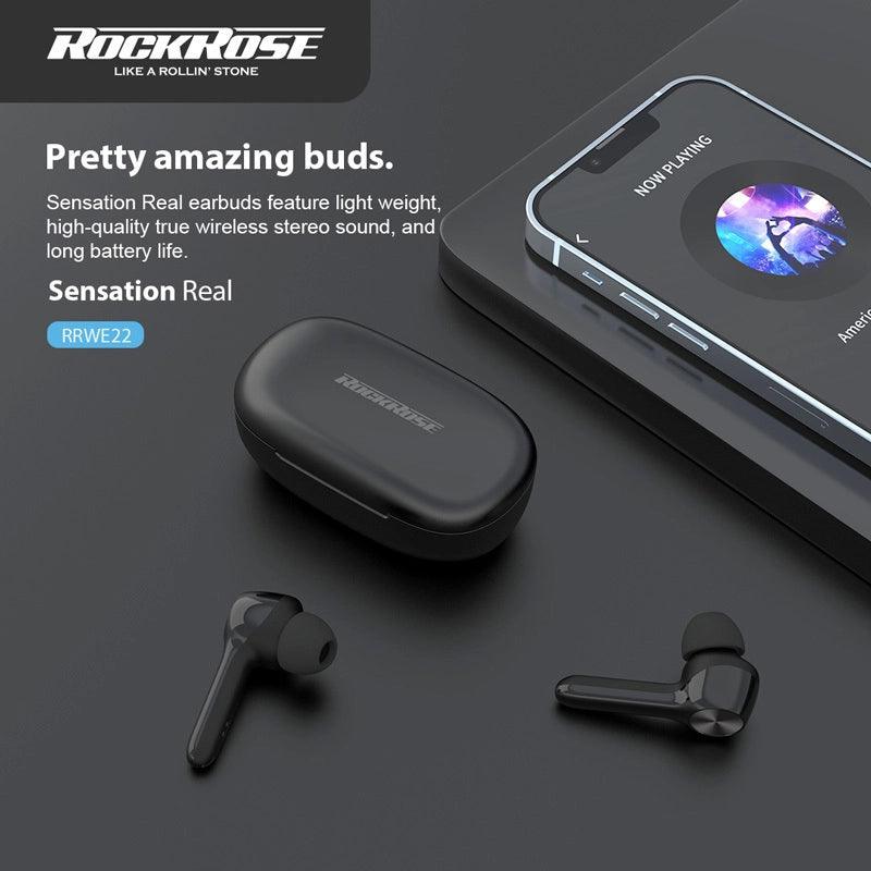 Rockrose Sensation Real Bluetooth Sweatproof In ear Headphones - Black