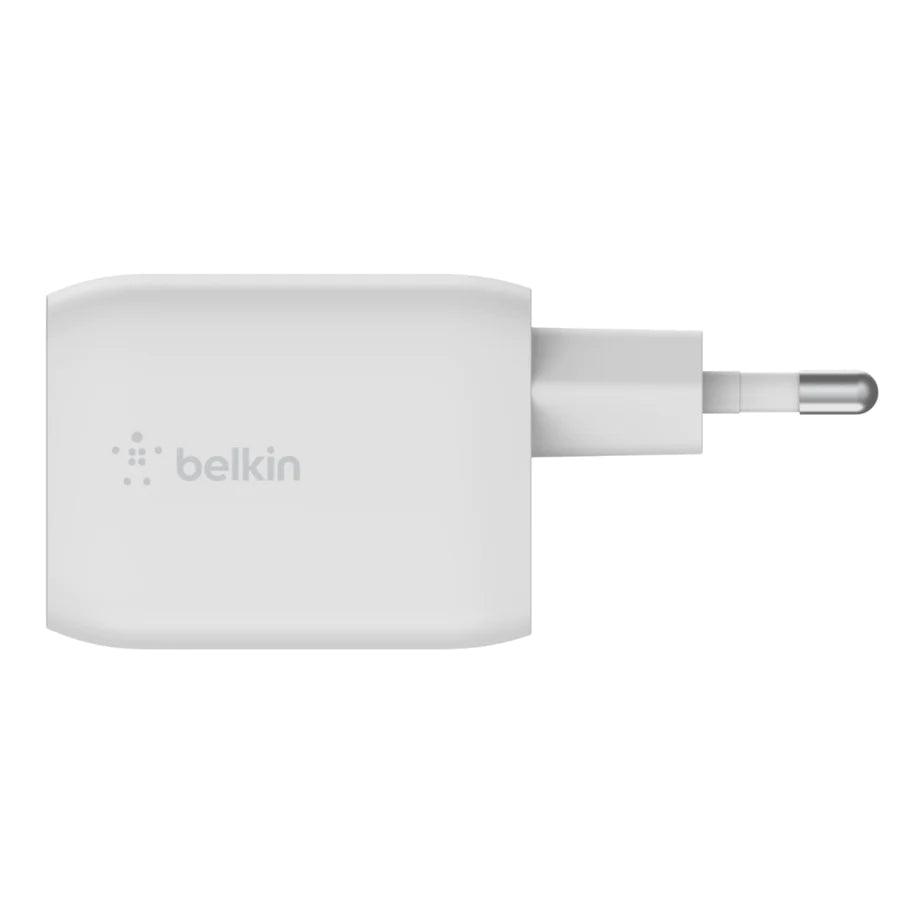 Belkin 65W Dual USB C PD GaN Charger with PPS Compact Power - White