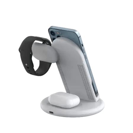 WiWU Power Air 3-in-1 Wireless Charger & Phone Stand