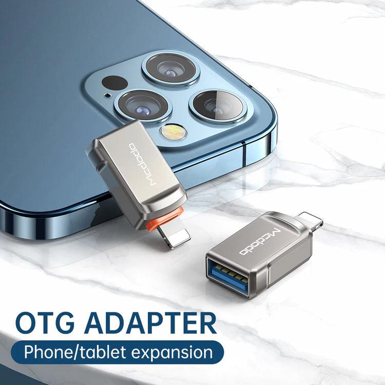 Mcdodo OTG USB A 3.0 to Lightning Adapter Fast Performance - Gray