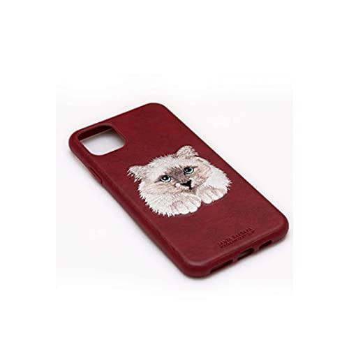 Apple iPhone 11 Savanna Series Genuine Santa Barbara Leather Case - Cat