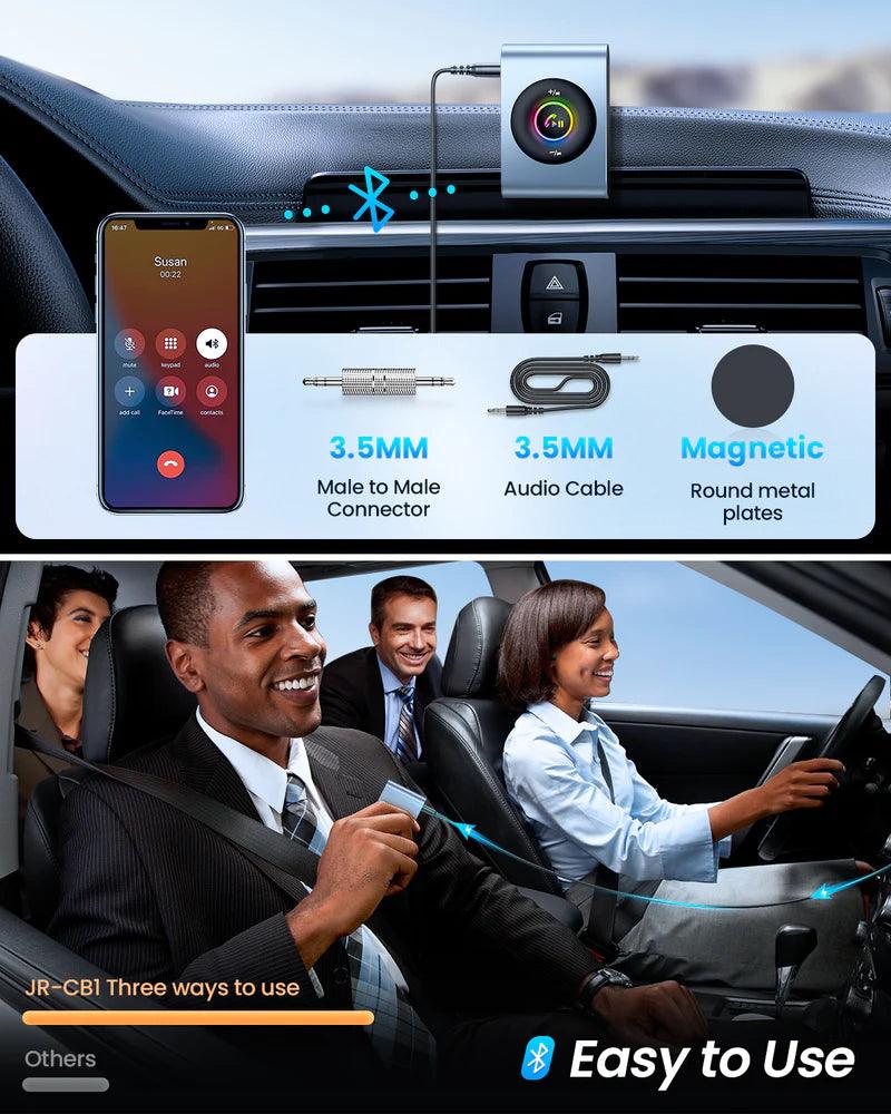 Joyroom Bluetooth Wireless Receiver for Car Home Clear Sound - Black