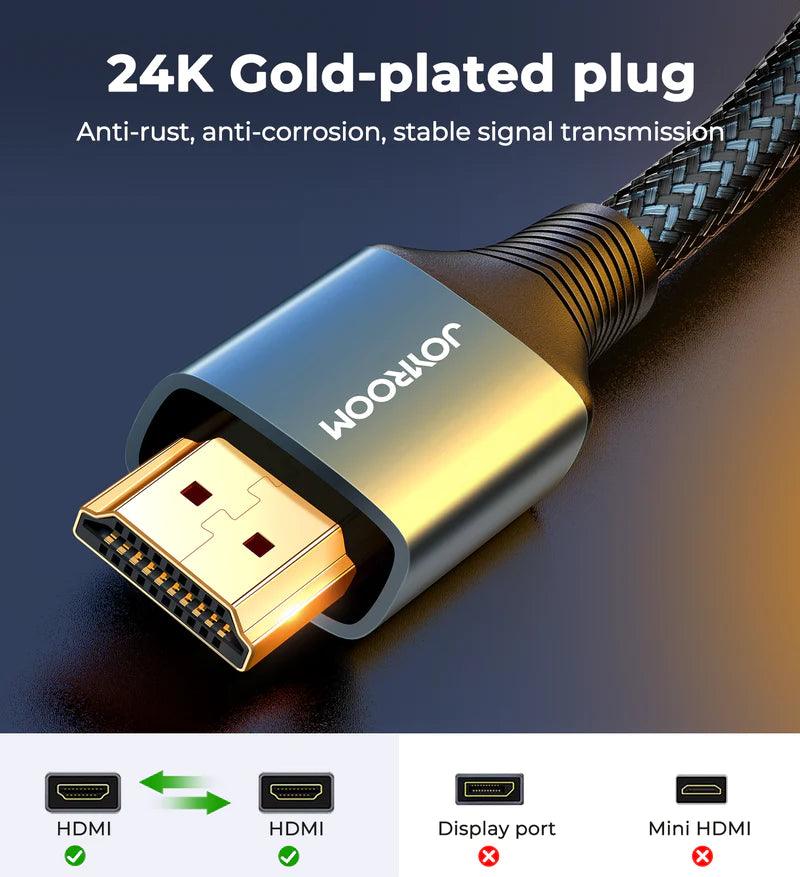 JOYROOM HDMI to HDMI Cable High Quality Media Experience - Black