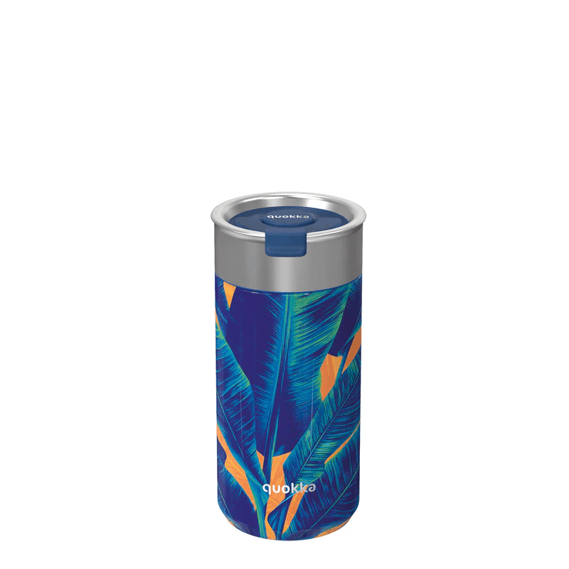 QUOKKA thermal stainless steel coffee/tea tumbler with infuser blue jungle 400 ml