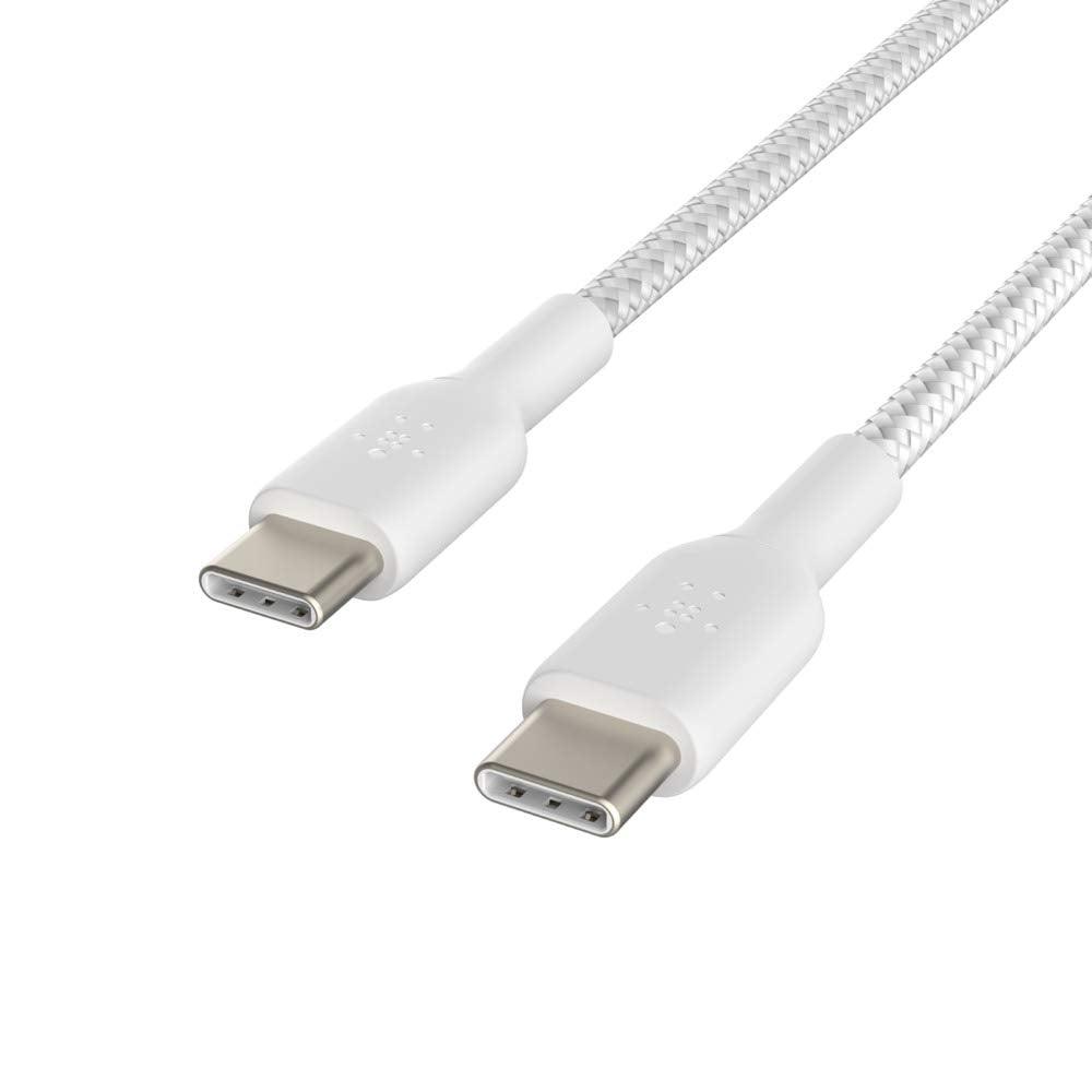 Belkin BOOST CHARGE Braided USB C Cable 1M Fast Charging - White