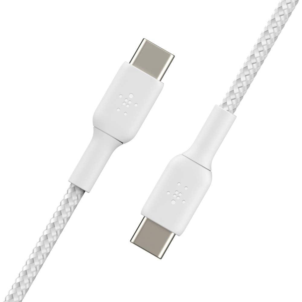 Belkin BOOST CHARGE Braided USB C Cable 1M Fast Charging - White