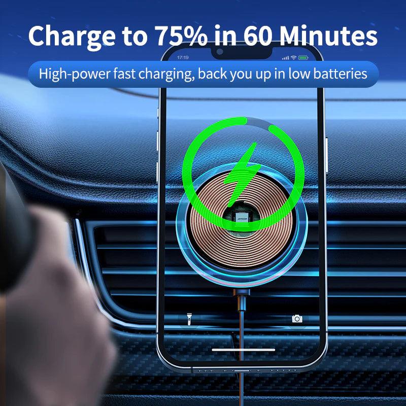 Joyroom JR ZS291 Magnetic Wireless Car Charger 15W Fast Charge - Black