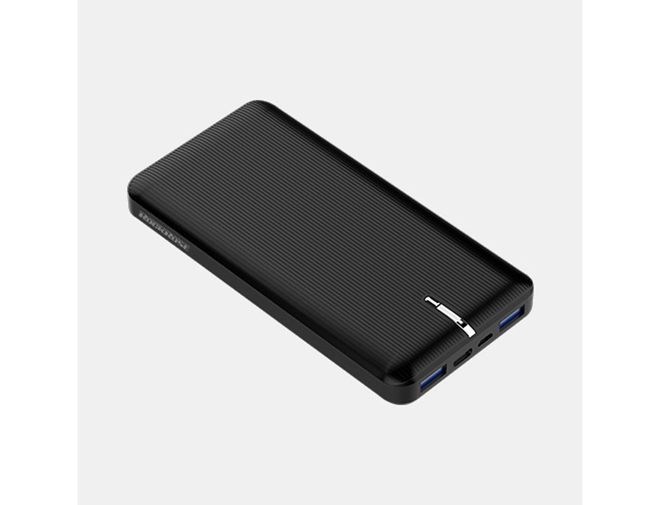 Rockrose Vogue 10 Pro 10000mAh Power Bank 3 Ports - Black