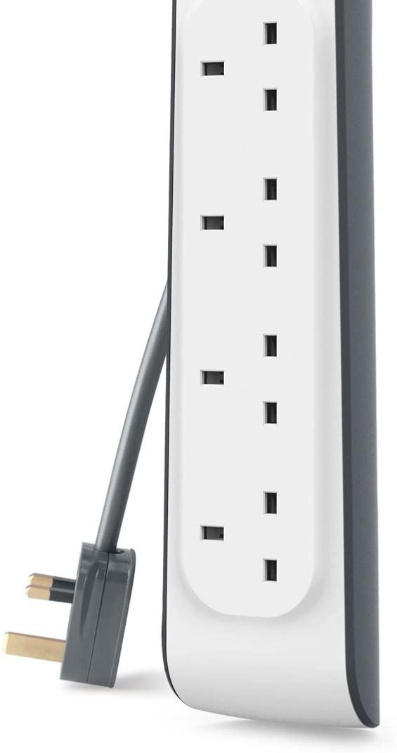 Effective Protection for Devices with Belkin 4-Outlet Strip2M Cord - White