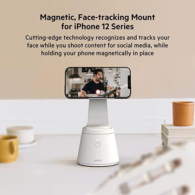 Belkin Magnetic Phone Mount with 360° Face Tracking for iPhone - White