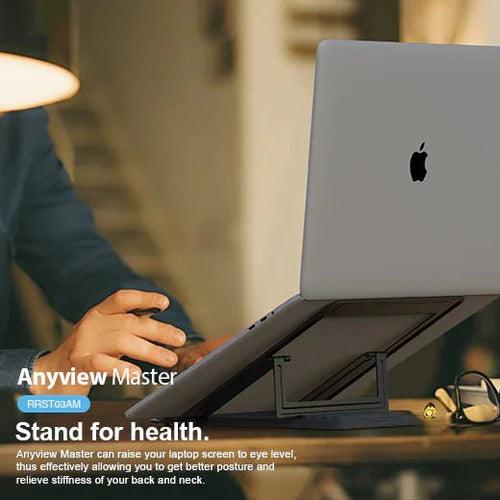 Rock Rose Adjustable Metal Stand with 4 Levels Perfect for Laptops - Gray