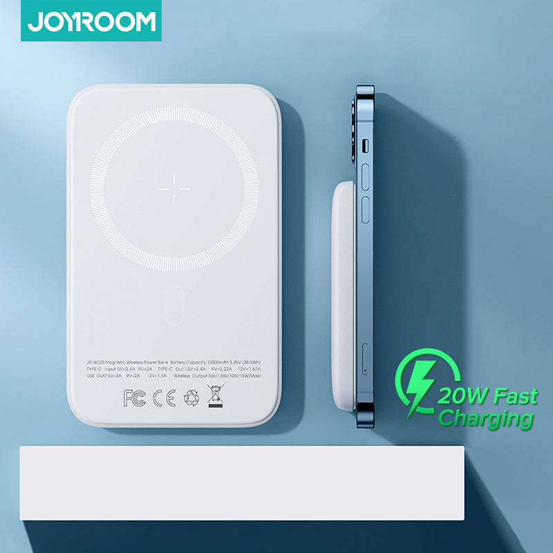 JOYROOM JR-W020 20W Mini magnetic wireless power bank 10000mah - كارت Cart.JO - جوسيل JoCell جوسيل