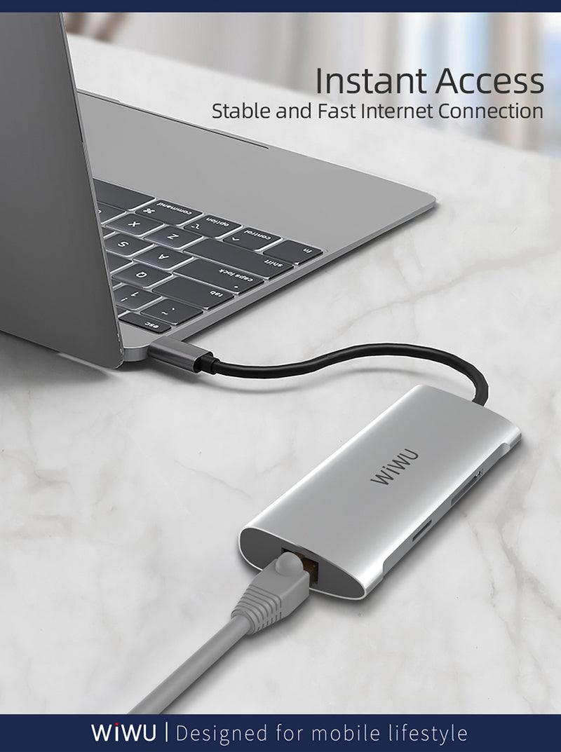 Wiwu a631str 6 in 1 usb-c hub for macbook