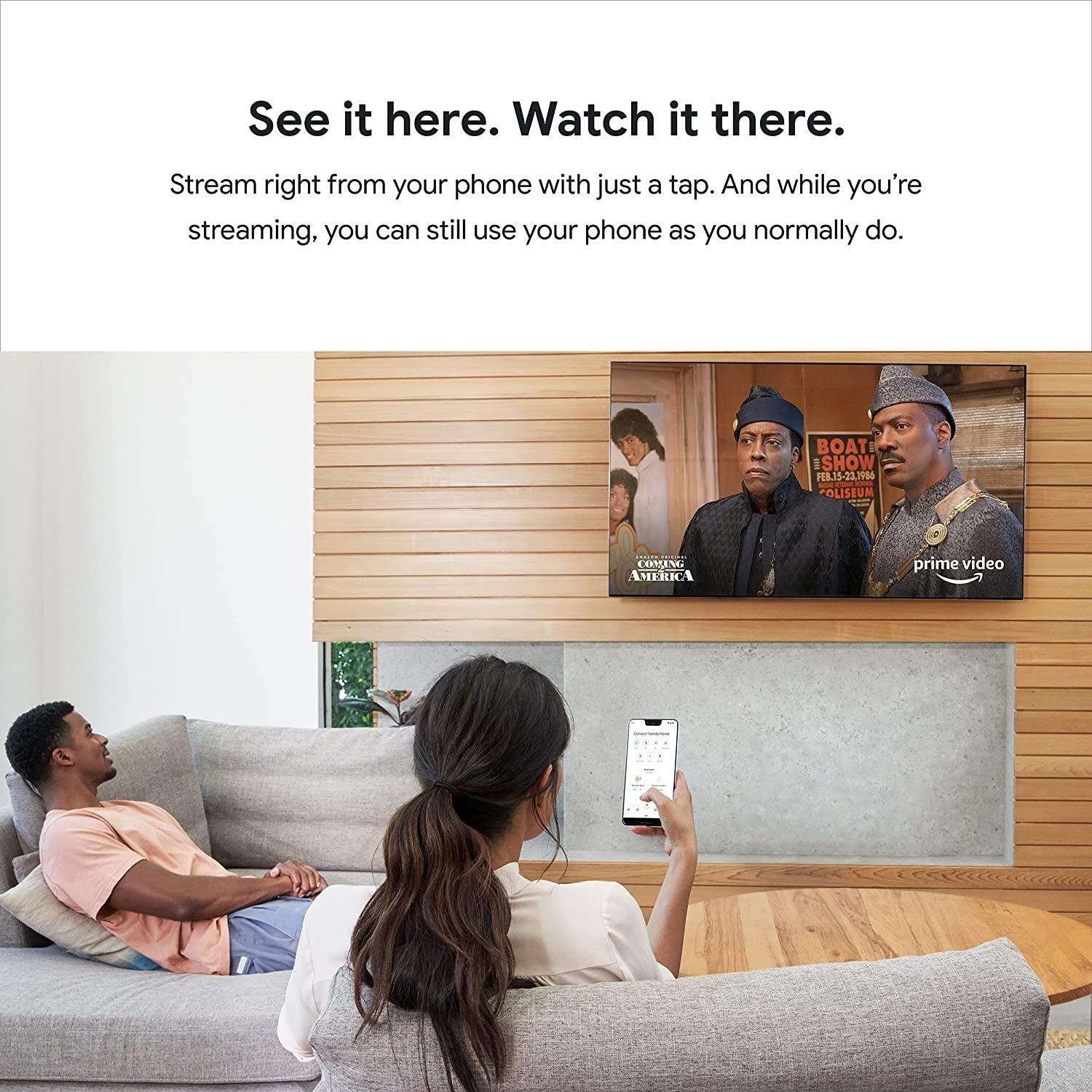 Google Chromecast - Streaming Device with HDMI Cable