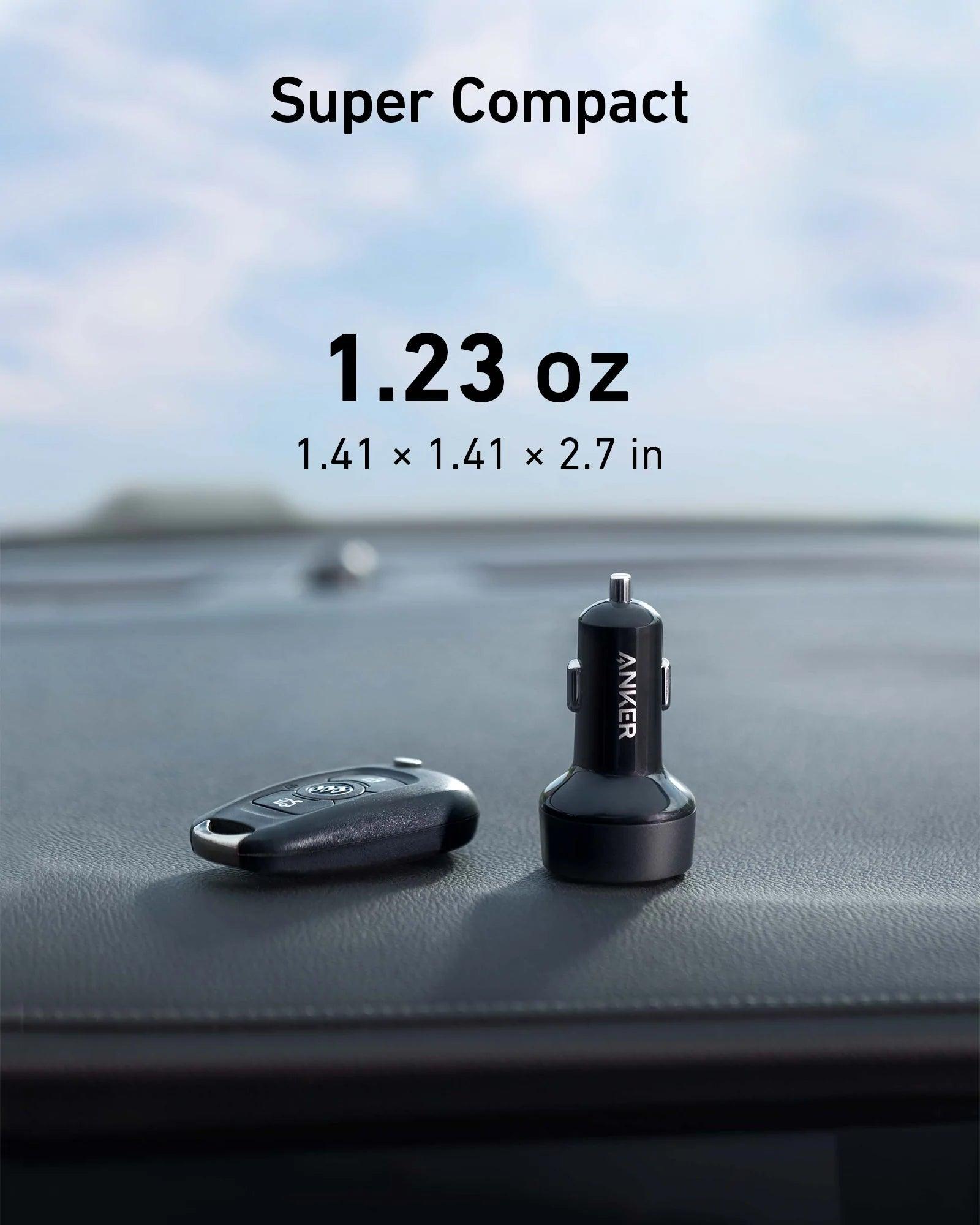 Anker PowerDrive PD & 2 35W USB C Fast Car Charger - Black