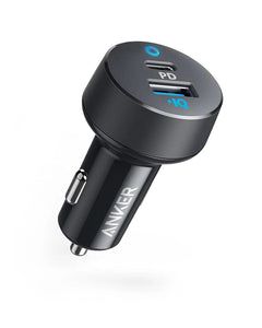 Anker PowerDrive PD & 2 35W USB C Fast Car Charger - Black