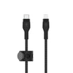 Belkin PRO Flex USB C Braided Silicone Cable with Lightning - Black