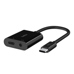 Belkin RockStar™ Audio & USB C Charge Adapter 60W Fast Charge - Black