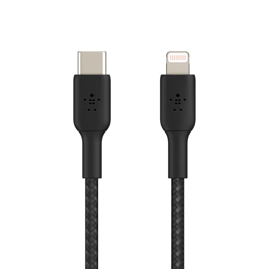 Belkin BOOST CHARGE USB C to Lightning Cable Speed & Durability - Black & White