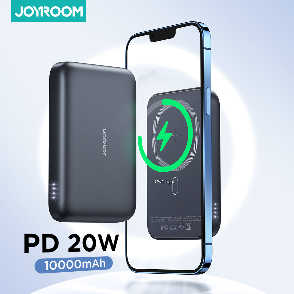 JOYROOM JR-W020 20W Mini magnetic wireless power bank 10000mah - كارت Cart.JO - جوسيل JoCell جوسيل