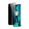 واقي شاشة زجاجي كامل من ستيف 9H باللون الأخضر لهاتف iPhone 14 Pro (6.1) - أسود