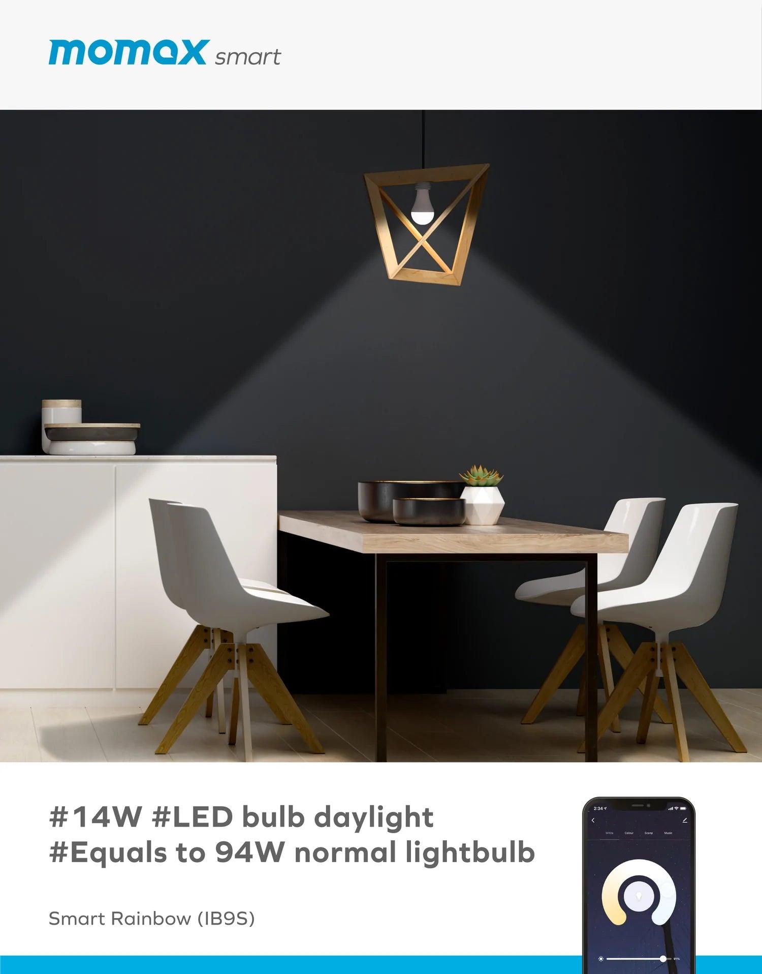 Momax IoT RGB Smart LED Bulb Smart Rainbow Lighting