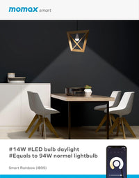 Momax IoT RGB Smart LED Bulb Smart Rainbow Lighting