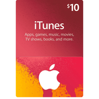 بطاقة هدايا رقمية من iTunes بقيمة 10 دولارات أمريكية