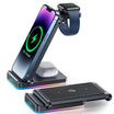 Joyroom 3 in 1 Magnetic Charging Station for Phone Watch & Earbuds - Black