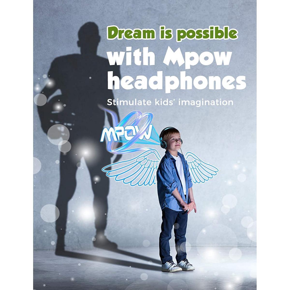 MPOW Che1 Kid's Wired Headset Blue+Black