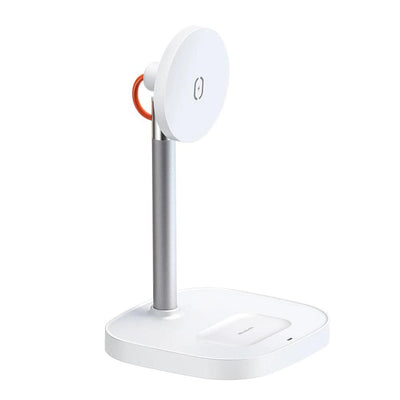 Mcdodo 2 in 1 Wireless MagSafe Charger with Desktop Stand - White