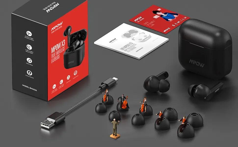 MPOW X3 ANC TWS Earbuds Black