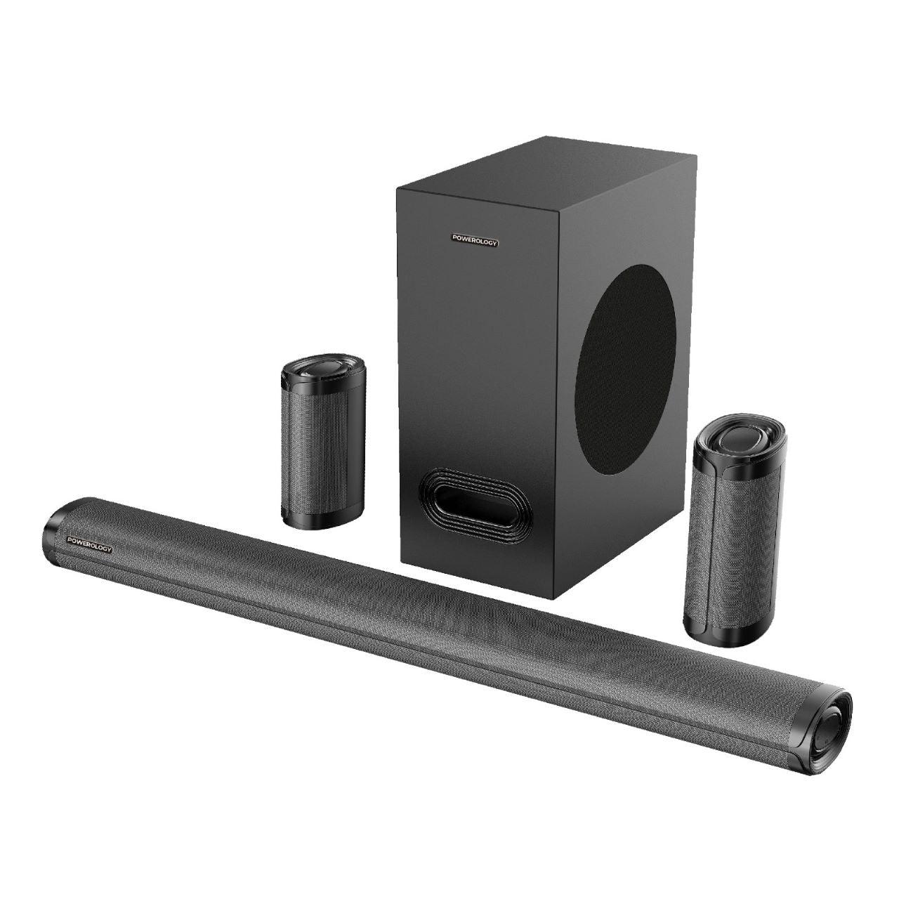 Powerology 5.1 Channel Surround Wireless Soundbar 735W - Black