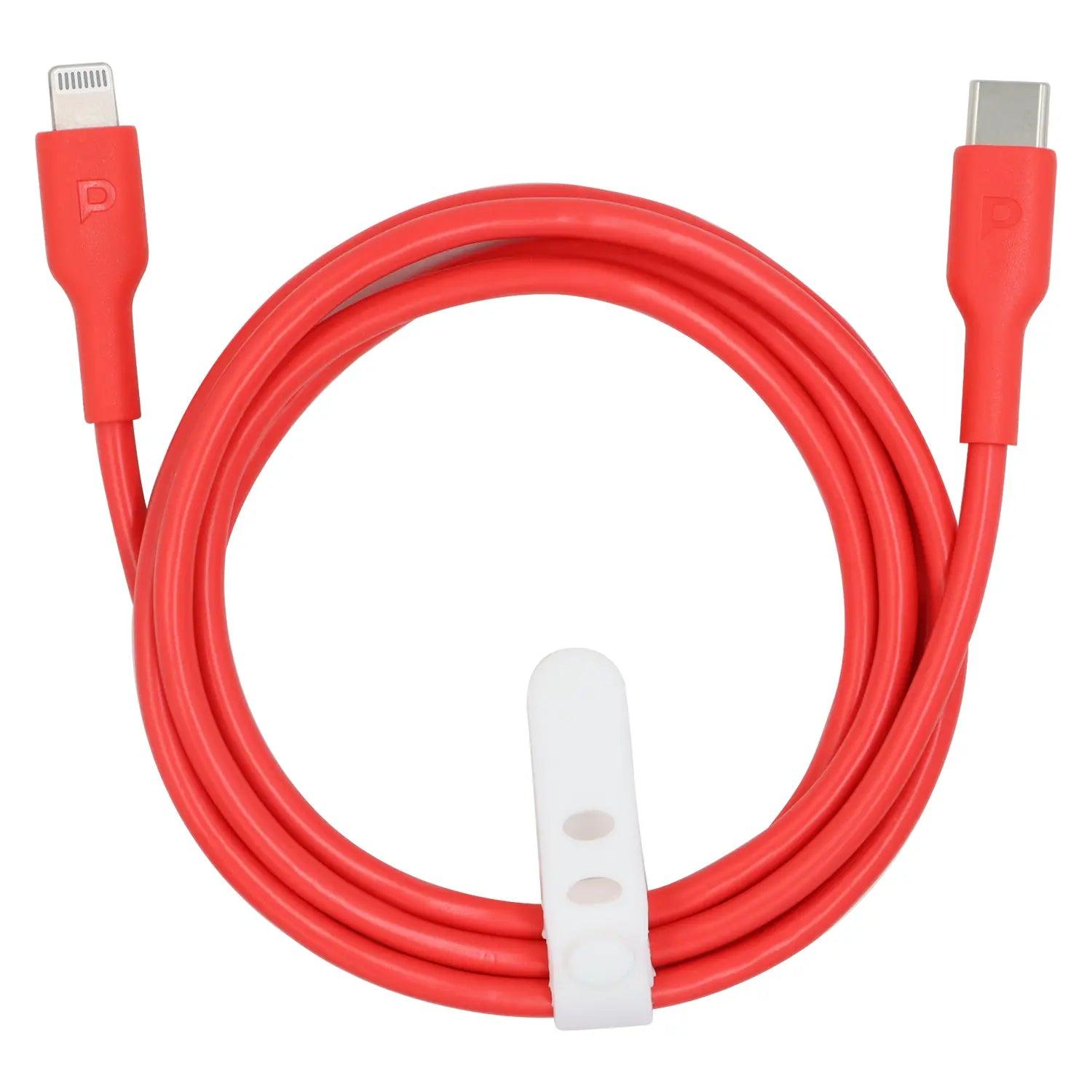 Powerology Mfi Cable Type-C to Lightning 20W 1.2M - Red