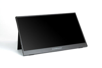 شاشة Powerology Ultra-Slim Full HD المحمولة مقاس 15.6 بوصة - أسود 