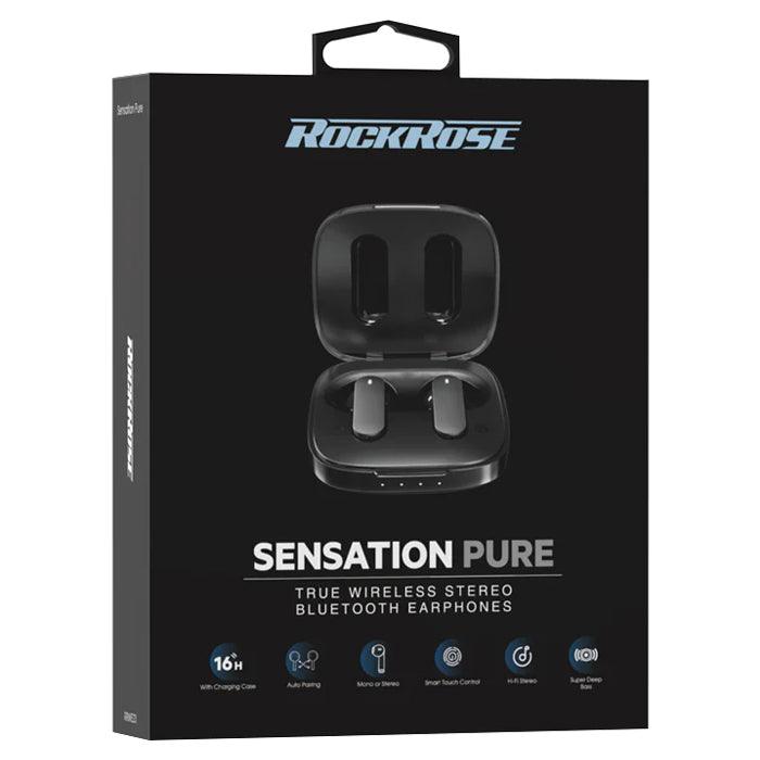 RockRose Sensation Wireless Earbuds Hi-Fi Sound & Long Battery - Black