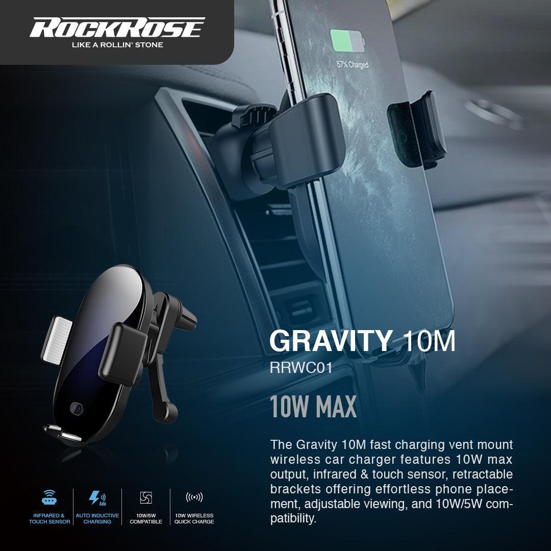 RockRose 10W Wireless Car Charger Fast & Secure