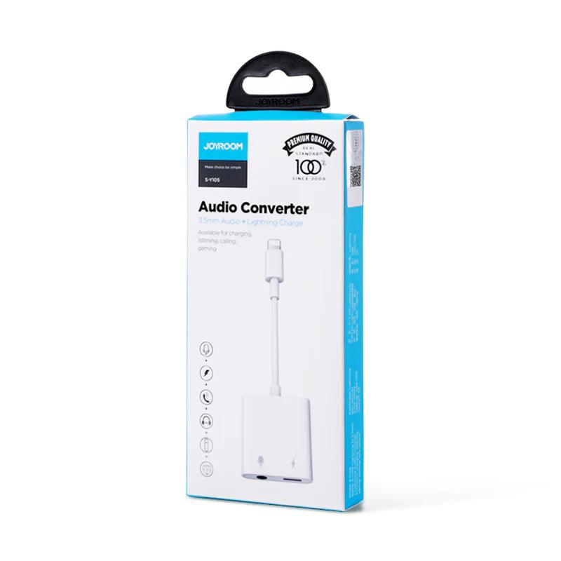 Joyroom Lightning to 3.5mm Audio & Charge Adapter for iPhone - White