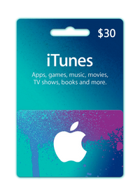 بطاقة هدايا رقمية من iTunes بقيمة 30 دولارًا أمريكيًا