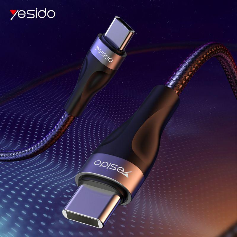 YESIDO CA83 45W Max Fast Charging Type C to Type C Cable - Black