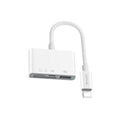 Yesido GS12 OTG Adapter USB & TF MicroSD & Lightning - White