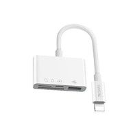 Yesido GS12 OTG Adapter USB & TF MicroSD & Lightning - White