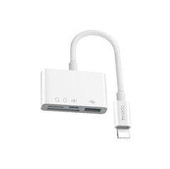Yesido GS12 OTG Adapter USB & TF MicroSD & Lightning - White