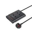 Yesido MC08 10 in 1 Power Socket with 6 USB Ports - Black